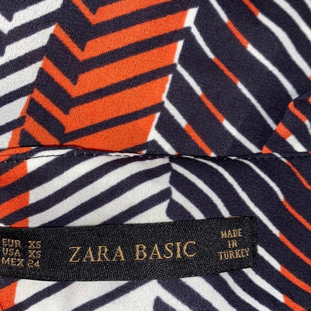 Zara Chevron Multi Color Top - Picture 4 of 7
